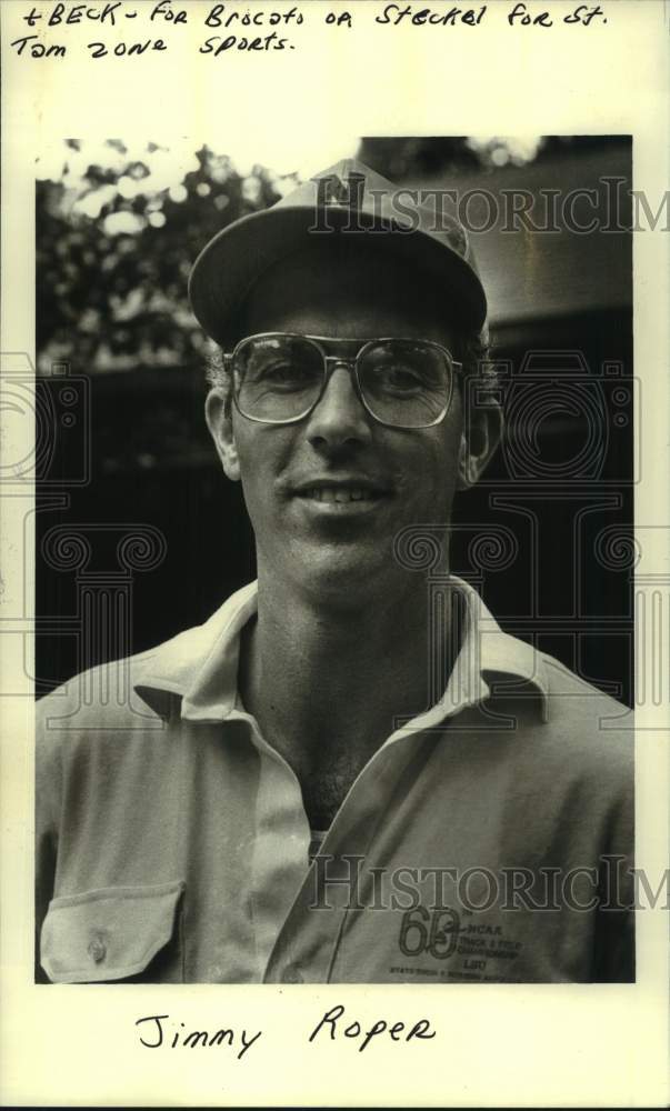 1983 Press Photo Jimmy Roper, track and field coach - nos30982- Historic Images