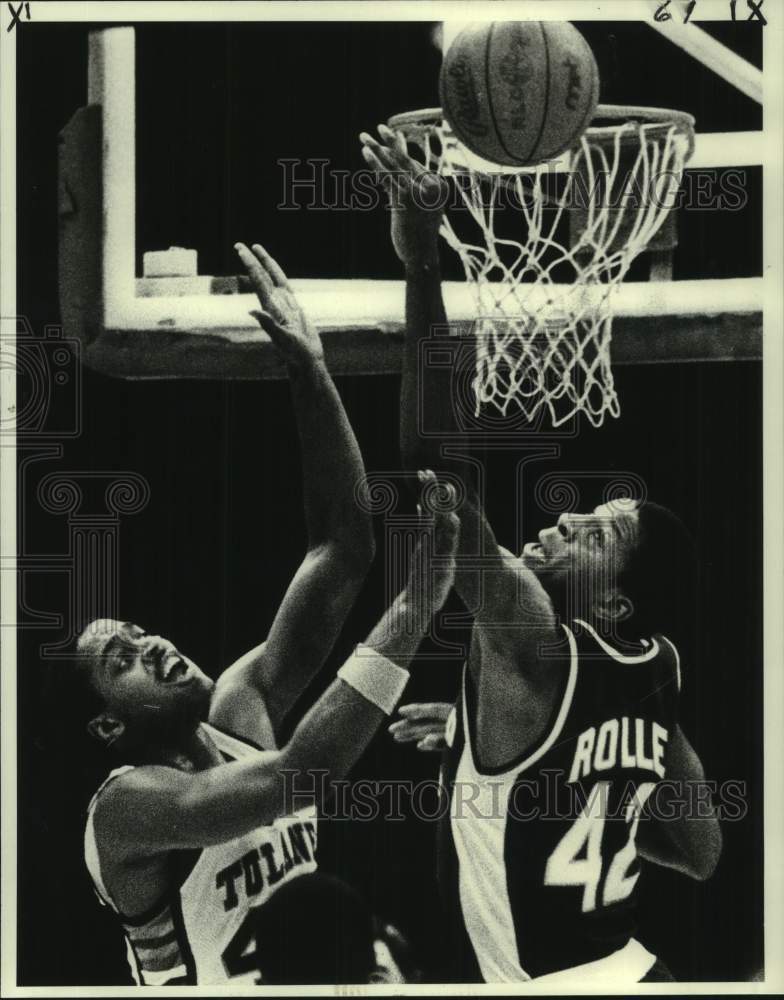 1981 Press Photo Tulane and Florida State play college basketball - nos31005- Historic Images