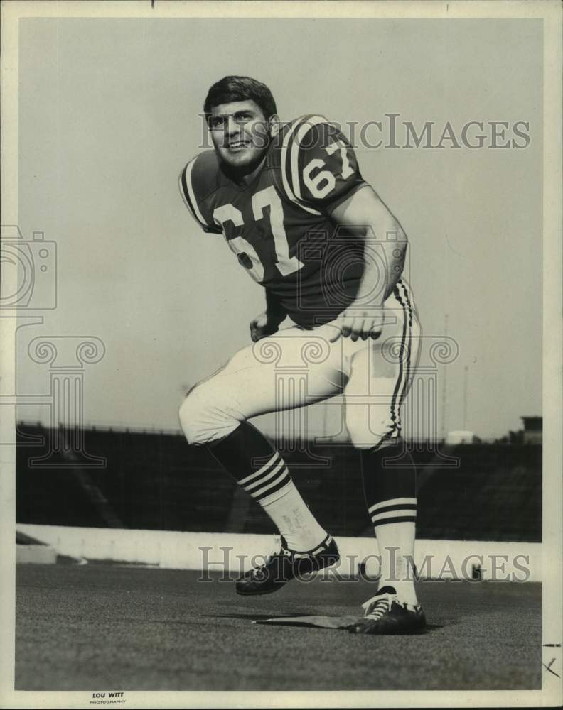 1970 Press Photo College football player Roger Roitsch - nos31008- Historic Images