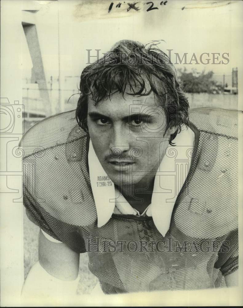 1975 Press Photo West Jefferson High football player Ralph Rodriguez - nos31016- Historic Images