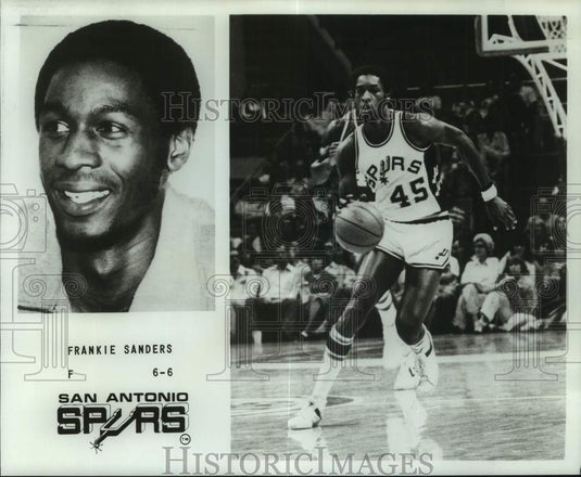 1979 Press Photo 2 photos San Antonio Spurs basketball player Frankie Sanders- Historic Images