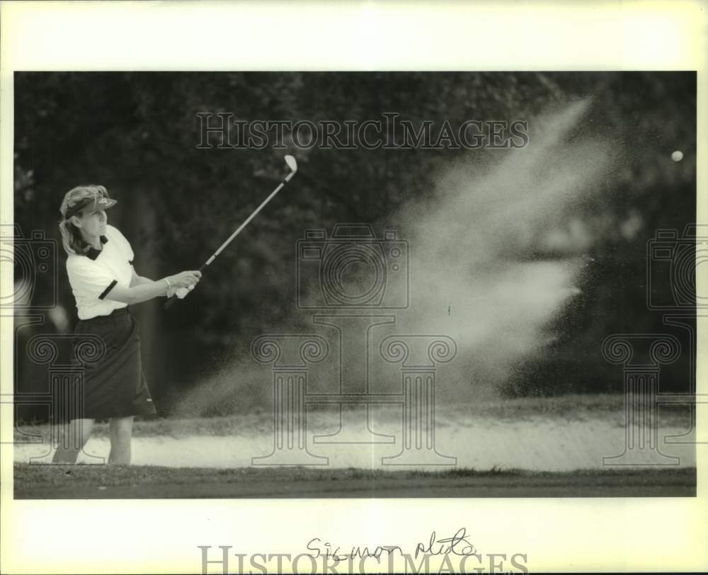 1989 Press Photo Golfer K.C. Schnitzer plays the Women&#39;s Southern Amateur- Historic Images