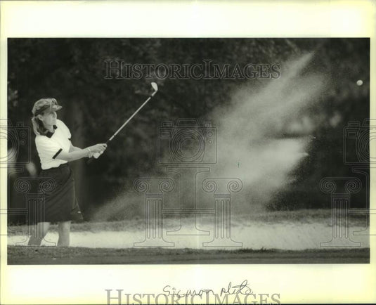 1989 Press Photo Golfer K.C. Schnitzer plays the Women's Southern Amateur- Historic Images