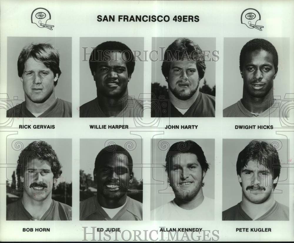 1982 Press Photo San Francisco 49ers football players team members photos- Historic Images