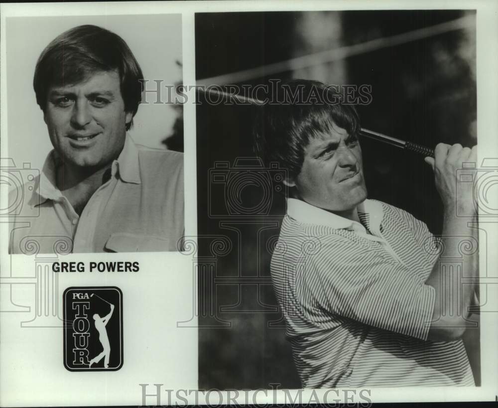 1984 Press Photo Two photos of PGA Tour golfer Greg Powell - nos31394- Historic Images