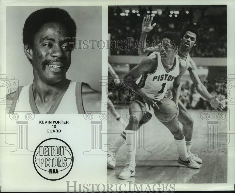 1978 Press Photo Two photos of Detroit Pistons basketball guard Kevin Porter- Historic Images