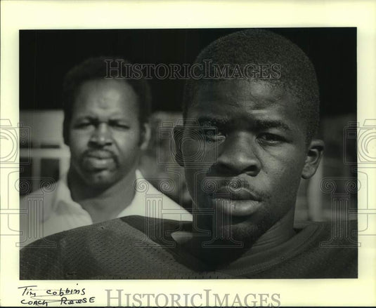 Press Photo Carver football coach Wayne Reese and player Tim Cobbins- Historic Images