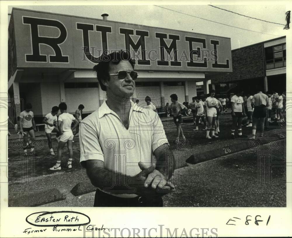 1983 Press Photo Former Rummel High football coach Easten Roth - nos31576- Historic Images