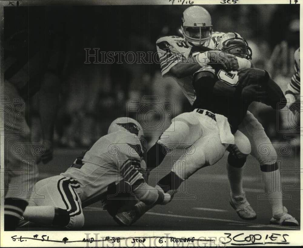 1985 Press Photo New Orleans Saints football player George Rogers vs. St. Louis- Historic Images