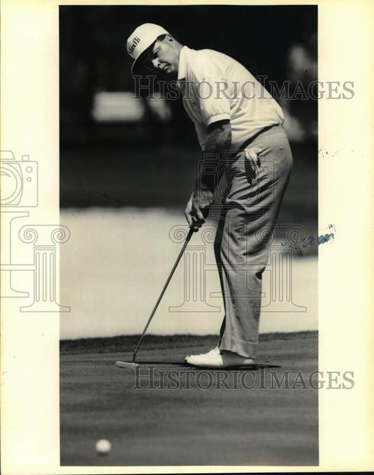 1990 Press Photo Golfer Tim Simpson on Day 3 - nos31709- Historic Images