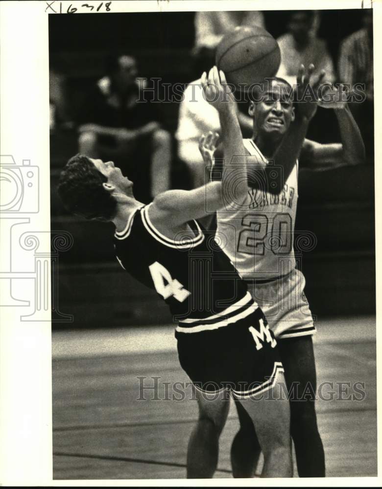 1987 Press Photo Xavier University Athletic Department Basketball Game- Historic Images