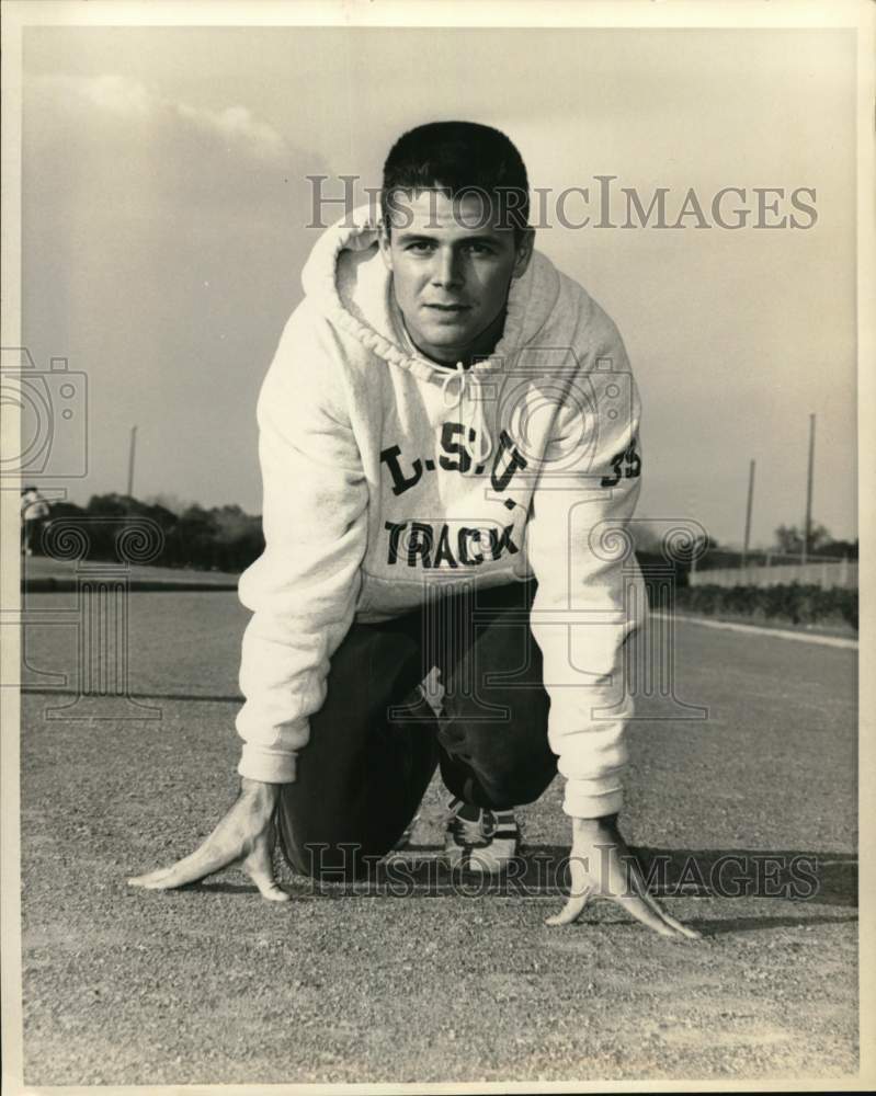 Press Photo LSU Sprinter Bob Yates - nos31834- Historic Images