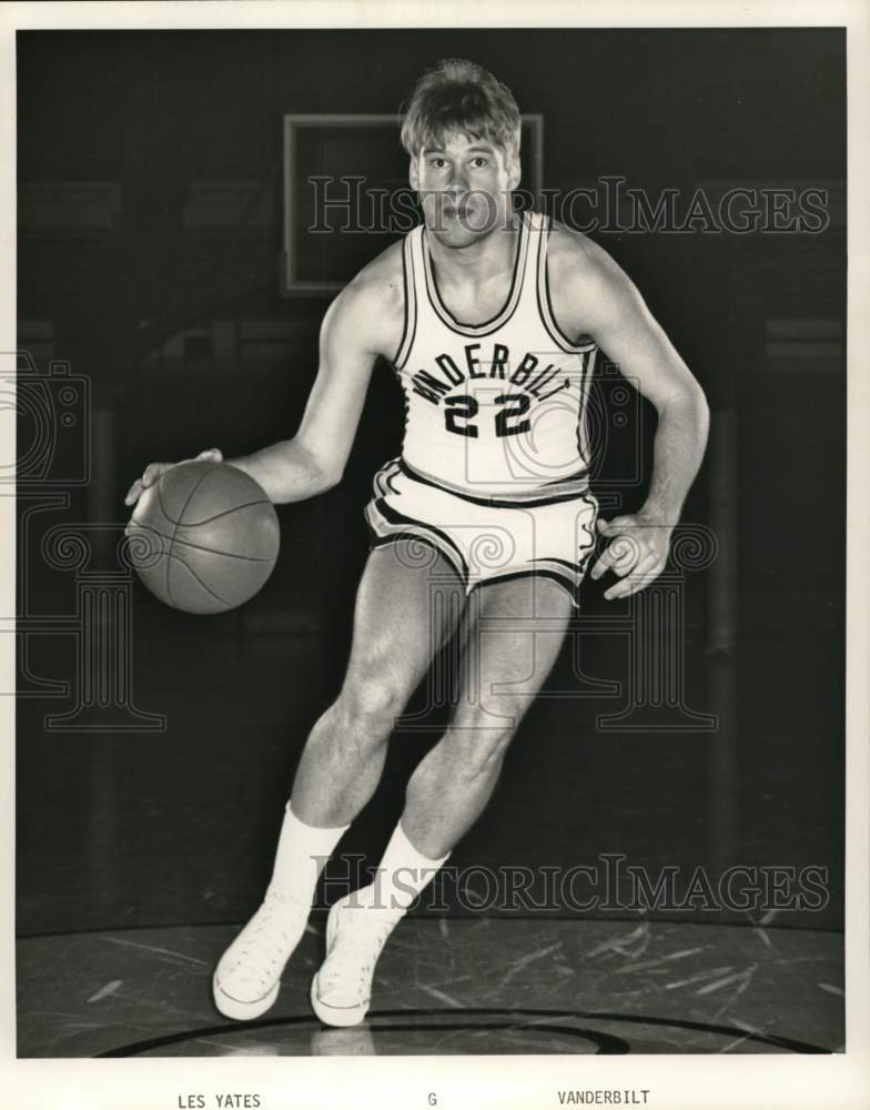 1971 Press Photo Les Yates, Vanderbilt Basketball Guard - nos31840- Historic Images