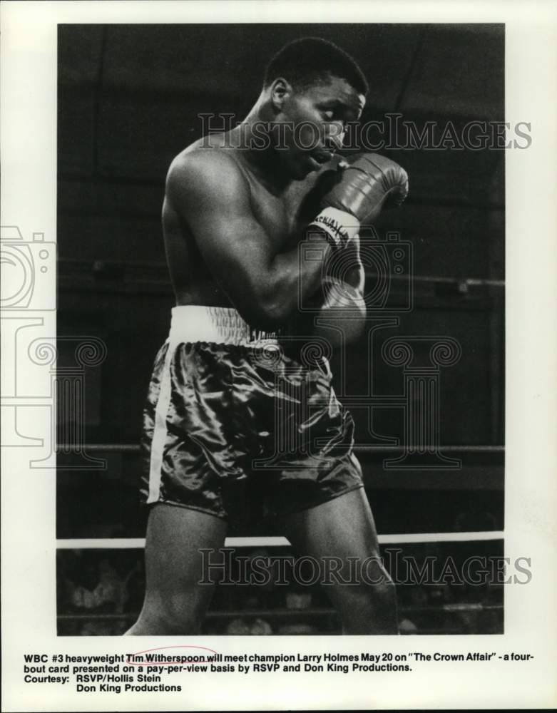 1983 Press Photo Boxer Tim Witherspoon in &quot;The Crown Affair&quot; - nos31928- Historic Images