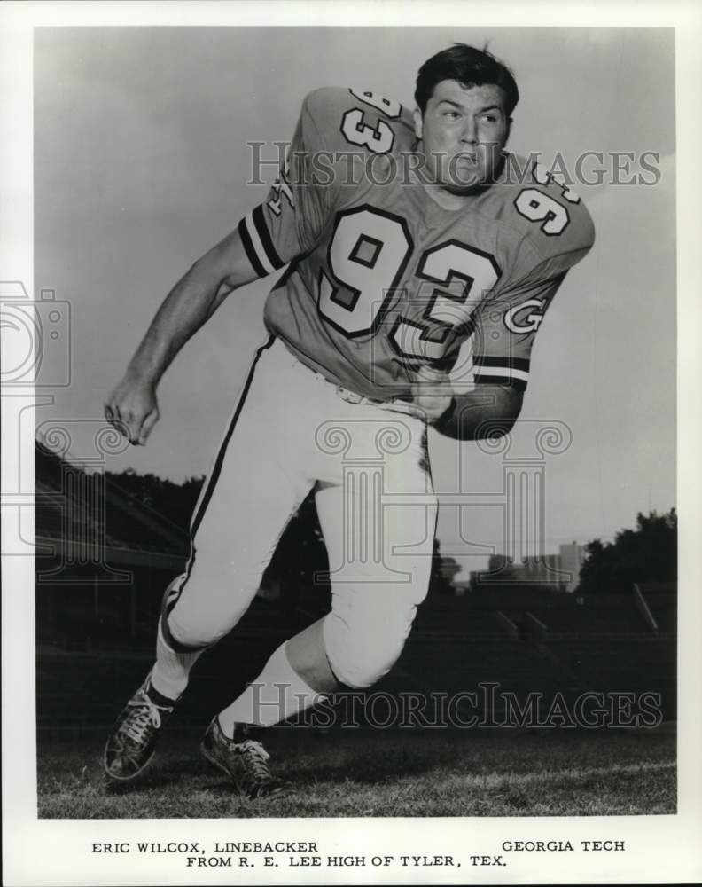 1968 Press Photo Eric Wilcox, Georgia Tech Linebacker from Tyler, Texas- Historic Images