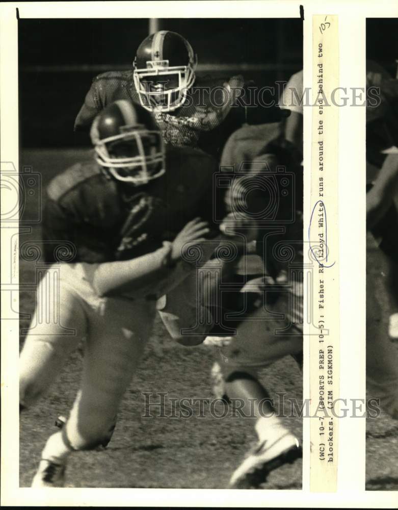 1989 Press Photo Fisher Football Player Lloyd White - nos31959- Historic Images