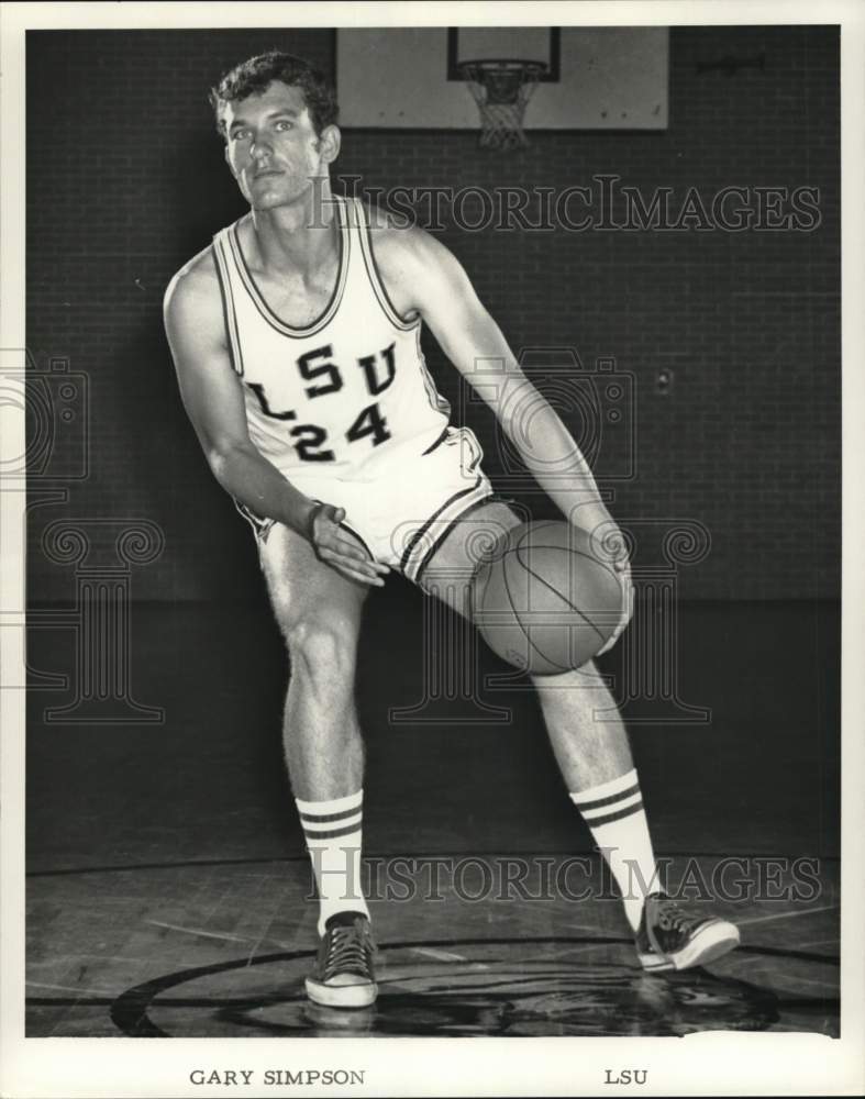 1972 Press Photo LSU Basketball Player Gary Simpson - nos32023- Historic Images