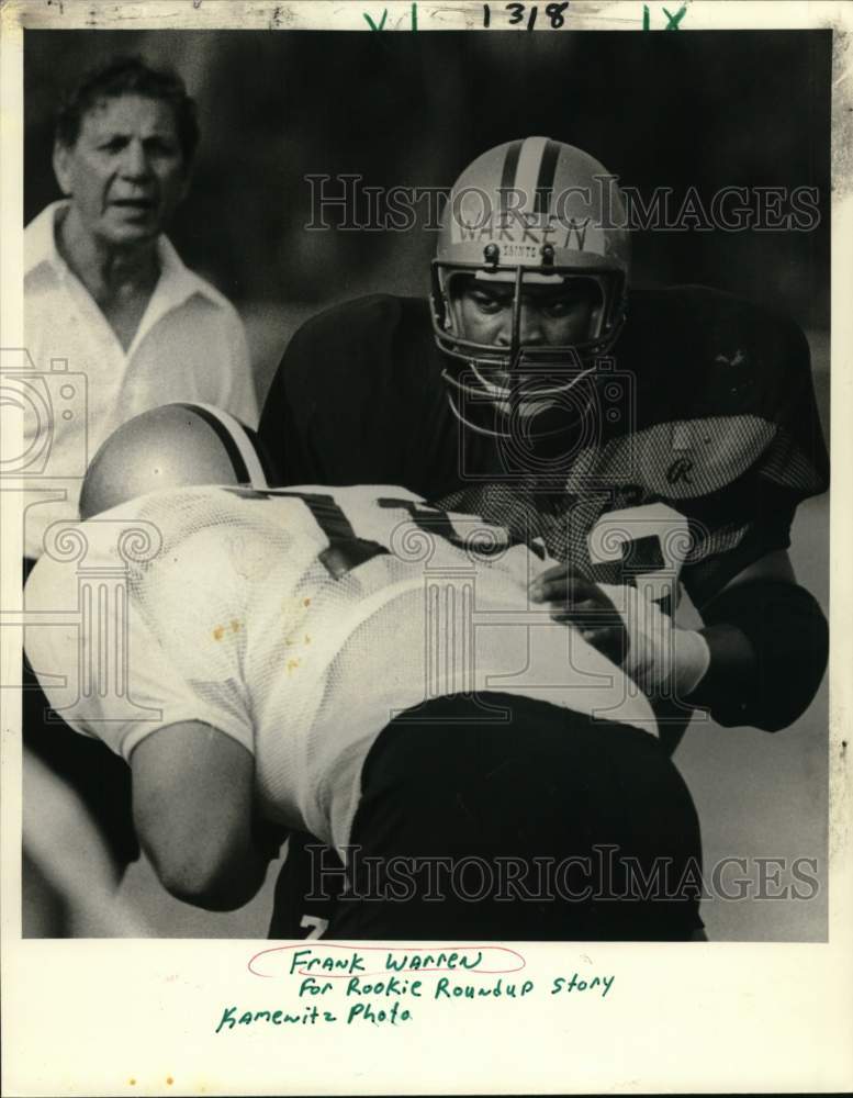 1981 Press Photo Frank Warren, New Orleans Saints Football Player - nos32116- Historic Images