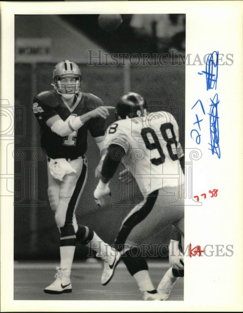 1990 Press Photo New Orleans Saints Quarterback Steve Walsh - nos32136- Historic Images