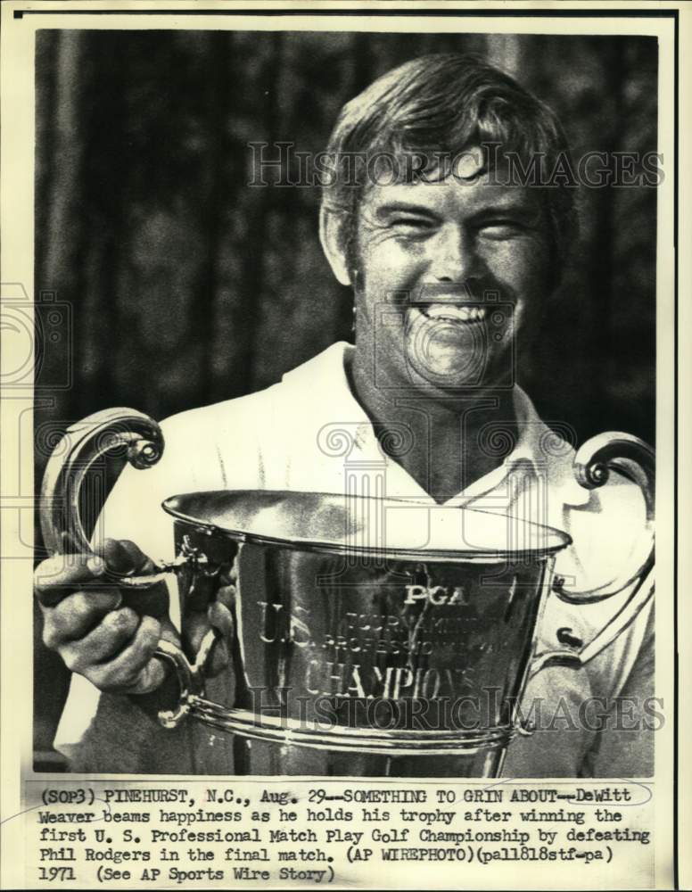 1971 Press Photo DeWitt Weaver at US Professional Match Play Golf Championship- Historic Images