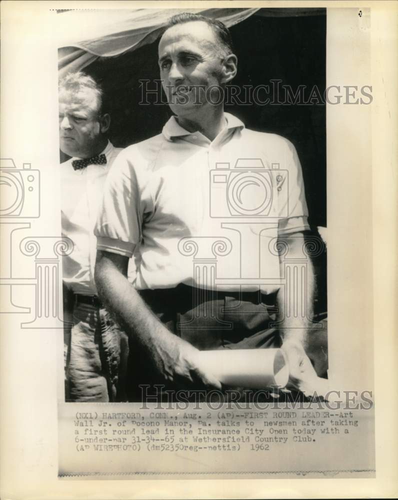 1962 Press Photo Golfer Art Wall, Jr. at Insurance City Open in Connecticut- Historic Images