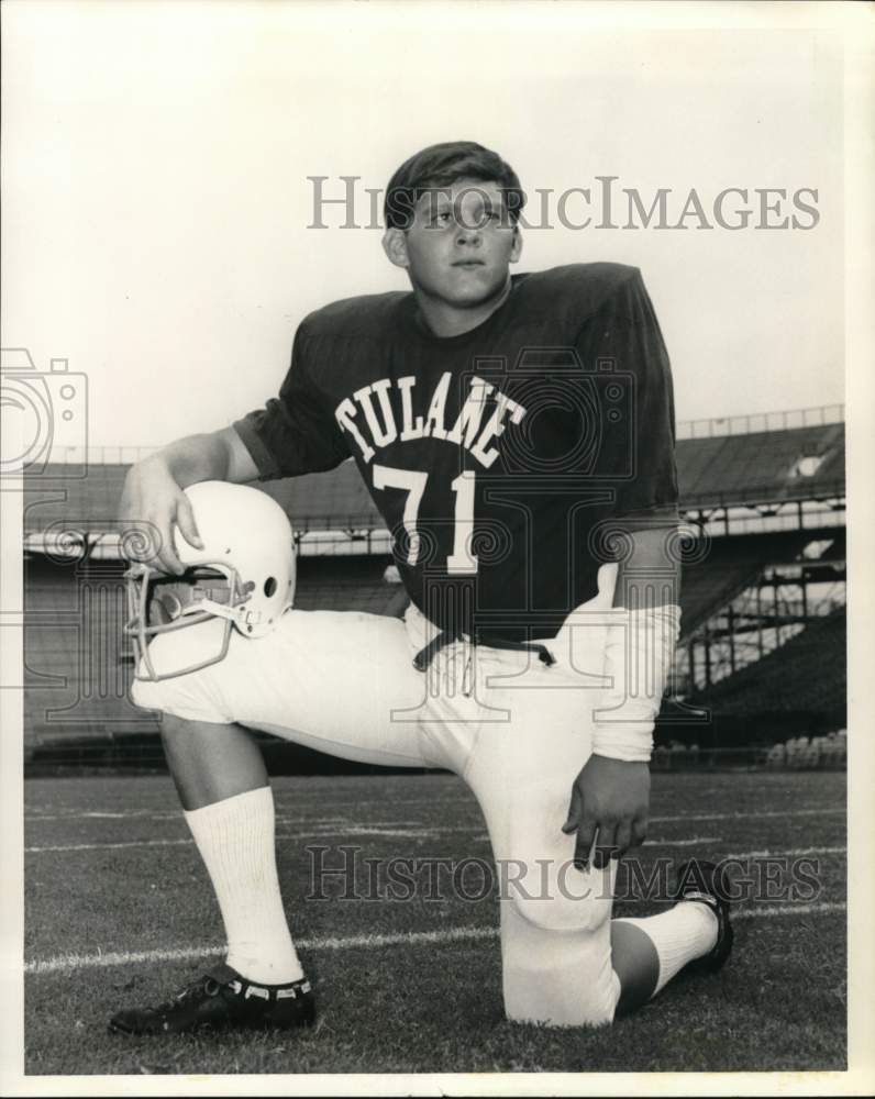 1970 Press Photo Wayne Wicks, Tulane University Football Tackle - nos32234- Historic Images