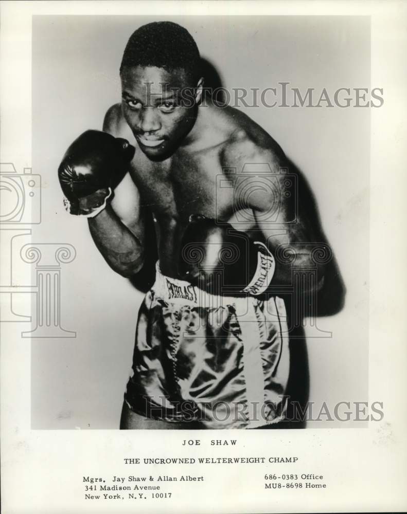 1969 Press Photo Boxer Joe Shaw, The Uncrowned Welterweight Champion - nos32257- Historic Images