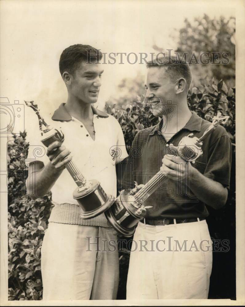 Press Photo Teddy Weiss &amp; Wayne Barcelo, Winners City Junior Golf Championship- Historic Images