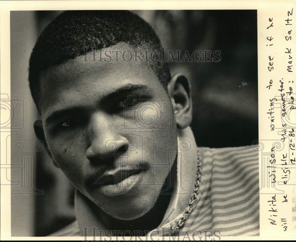 1986 Press Photo Nikita Wilson, LSU Basketball Player - nos32323- Historic Images