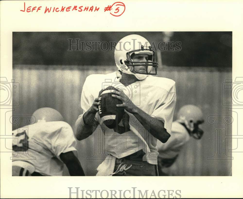 1984 Press Photo LSU Quarterback Jeff Wickersham, #5 - nos32352- Historic Images