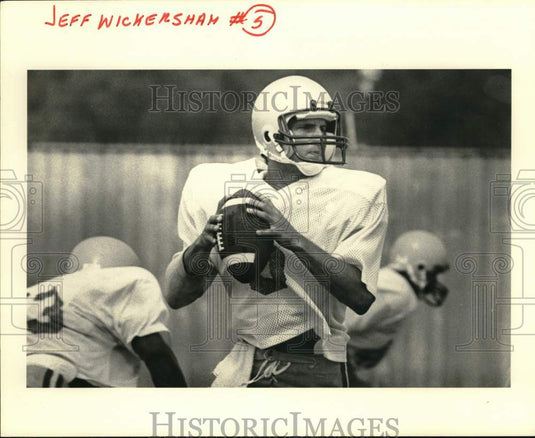 1984 Press Photo LSU Quarterback Jeff Wickersham,
