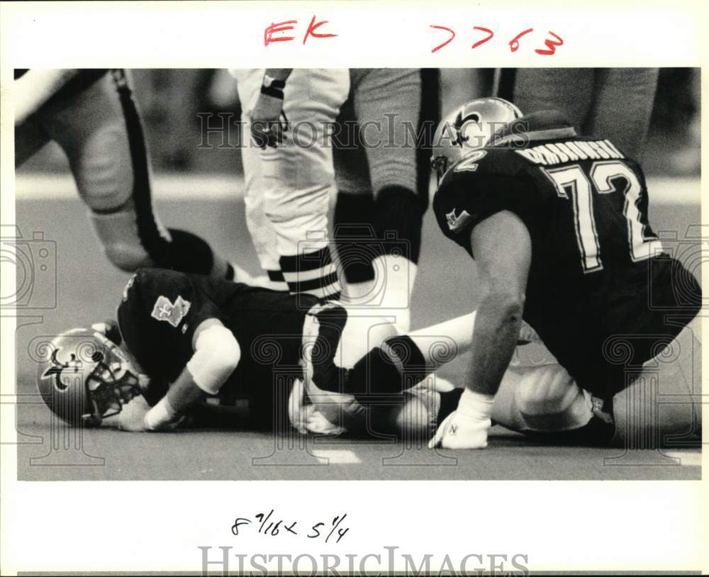 1990 Press Photo New Orleans Saints Quarterback Steve Walsh After Failed Pass- Historic Images