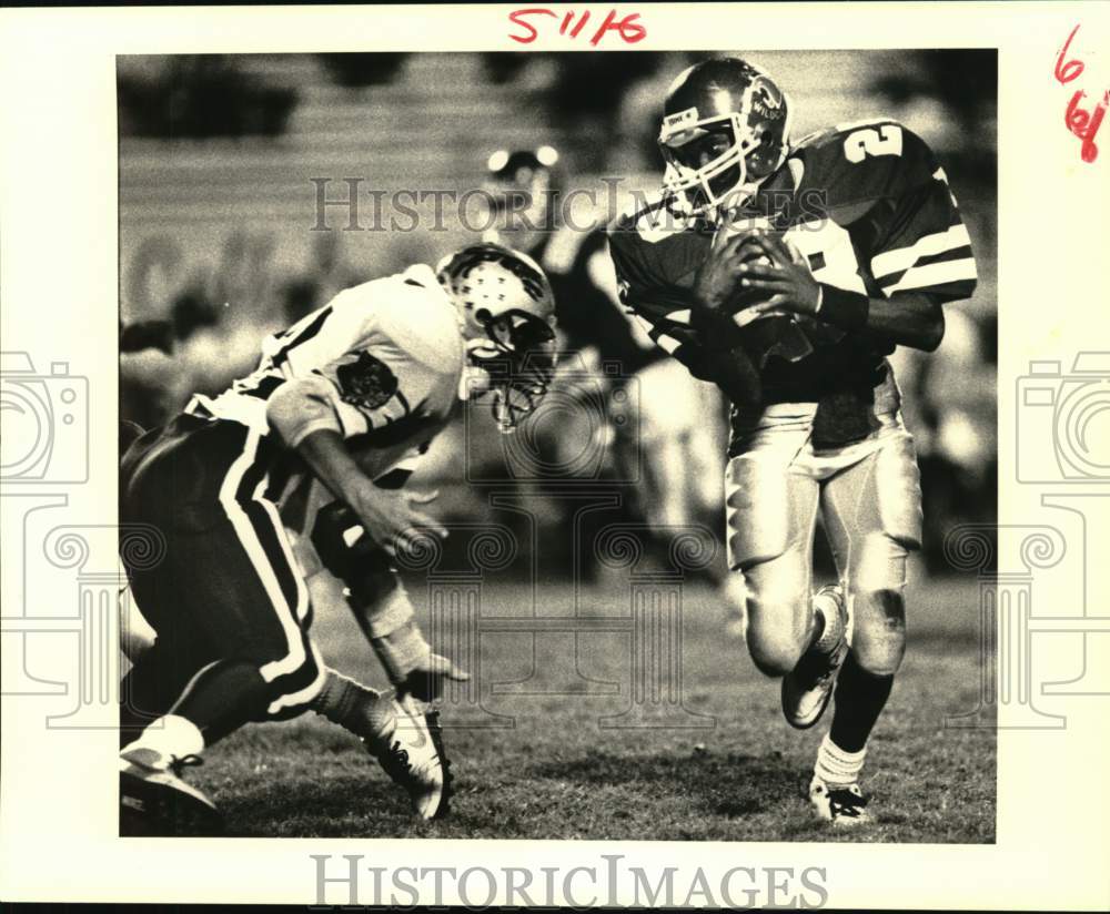 1988 Press Photo Prep Destrehan vs. St. Thomas More Cougars Football Game- Historic Images