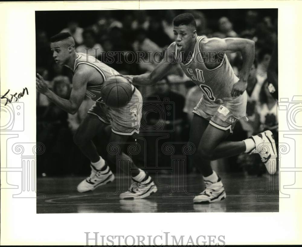 1990 Press Photo LSU vs. Notre Dame Basketball Game - nos32493- Historic Images