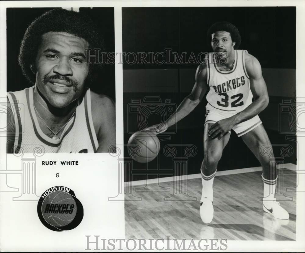 1978 Press Photo Rudy White of Houston Rockets Basketball - nos32588- Historic Images