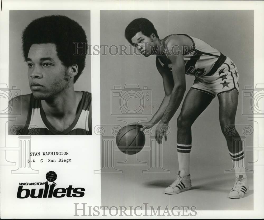 1975 Press Photo Stan Washington of Washington Bullets - nos32610- Historic Images