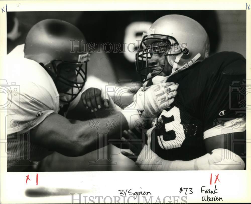 1991 Press Photo #73 Frank Warren of New Orleans Saints - nos32626- Historic Images