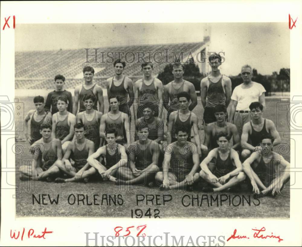 1942 Press Photo Warren Easton High School Track Team, New Orleans Champions- Historic Images