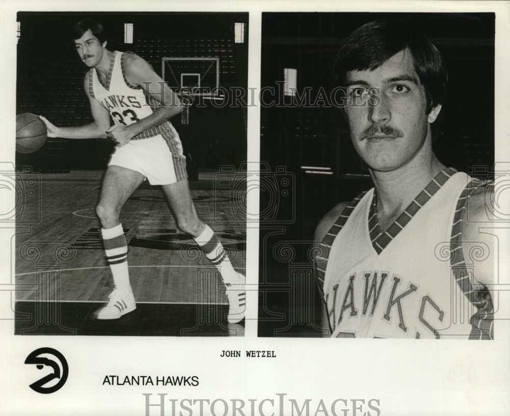 1975 Press Photo John Wetzel of Atlanta Hawks - nos32691- Historic Images