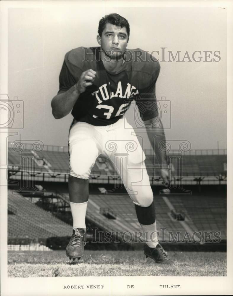 1967 Press Photo Robert Venet, Tulane Defensive End - nos32842- Historic Images