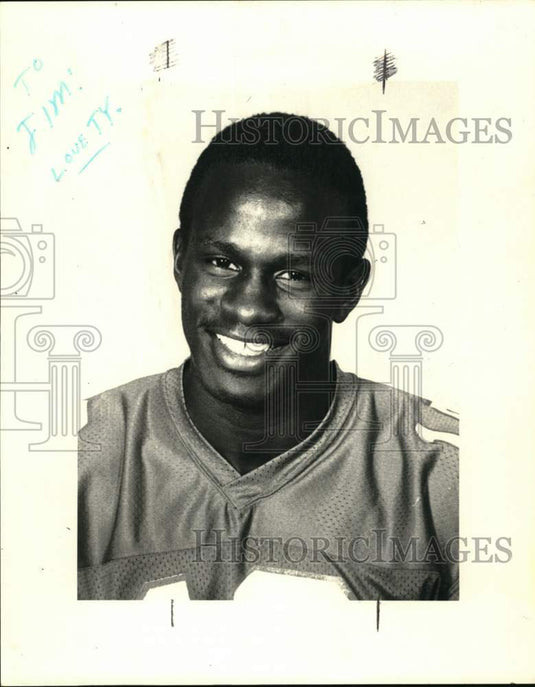 1953 Press Photo Tyrone Vaughans, Tulane Football Player - nos32919- Historic Images