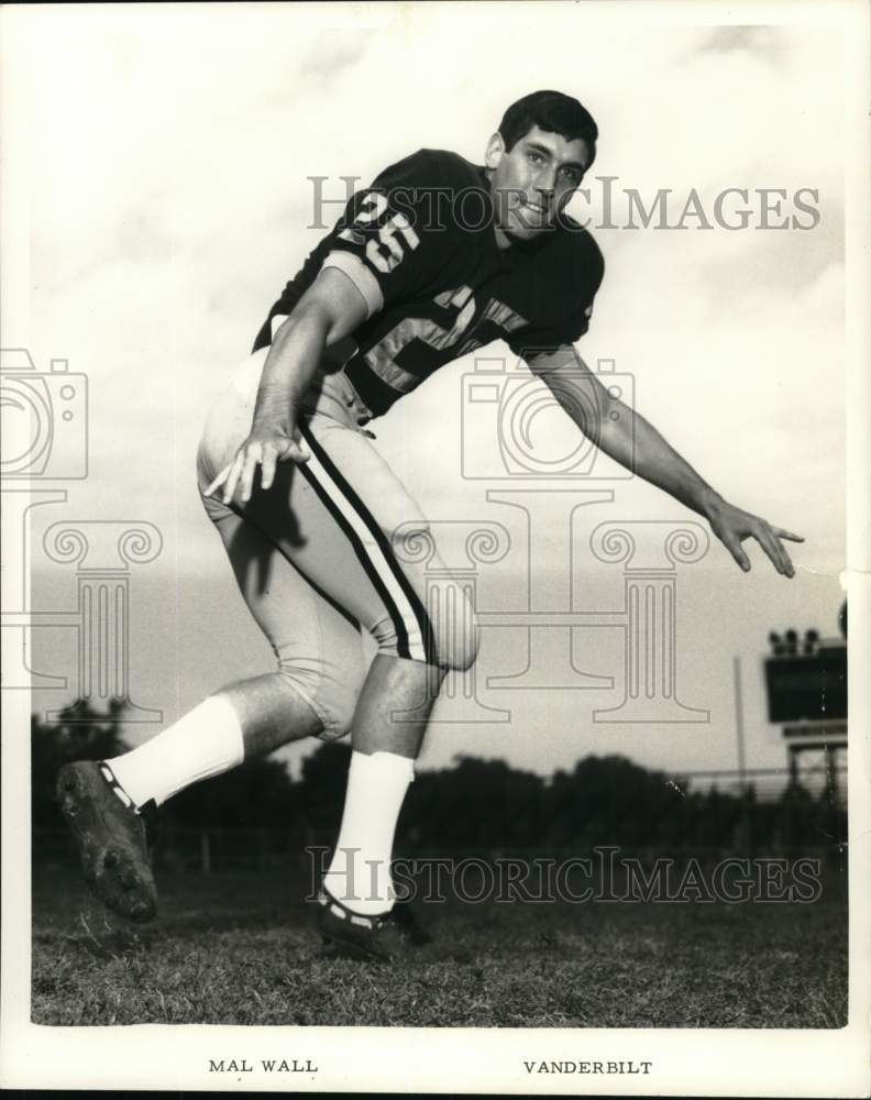 1971 Press Photo Mal Wall, Vanderbilt Football Player - nos32934- Historic Images