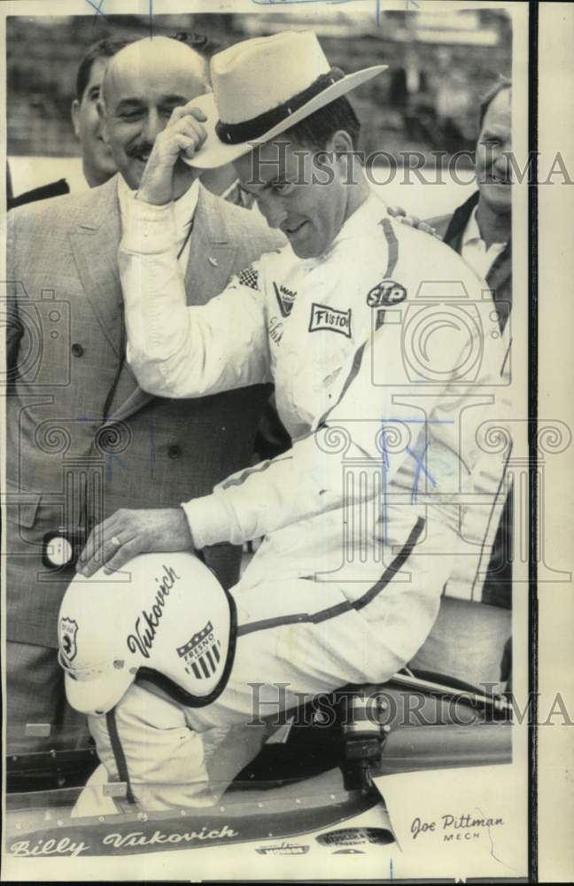 1968 Press Photo Billy Vukovich at Indianapolis 500 Qualifying Race - nos32944- Historic Images