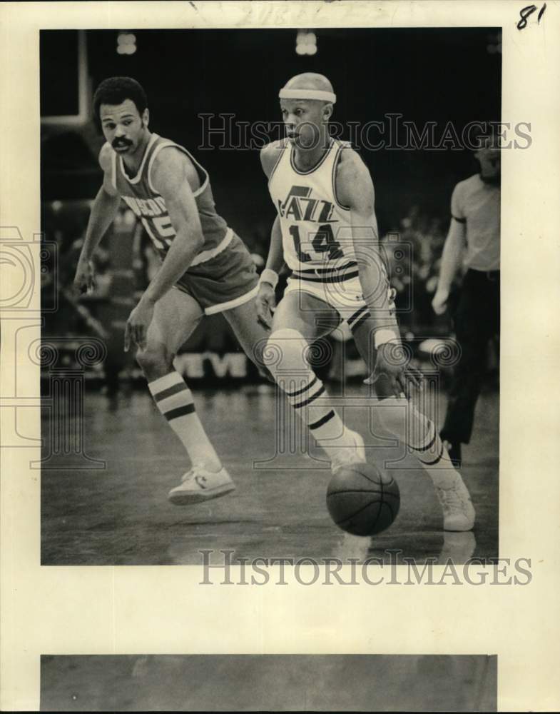 1978 Press Photo New Orleans Jazz Basketball Player Slick Watts - nos32974- Historic Images