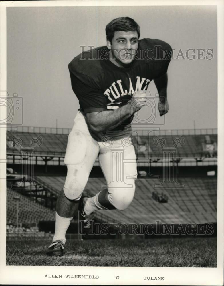 1971 Press Photo Allen Wilkenfeld, Tulane Football Guard - nos33064- Historic Images