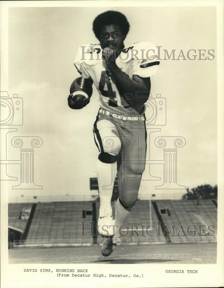 1975 Press Photo David Sims, Georgia Tech Running Back - nos33091- Historic Images