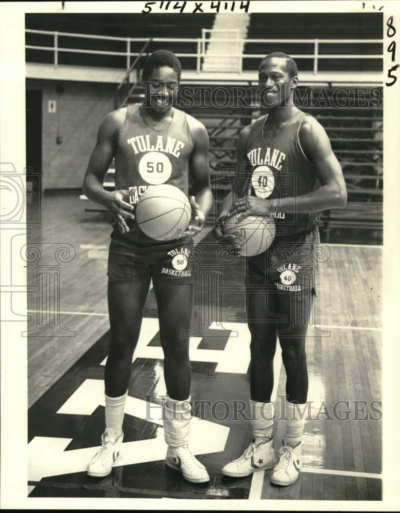 1981 Press Photo Tulane Recruits Curtis Wallace, Elton Webster - nos33109- Historic Images