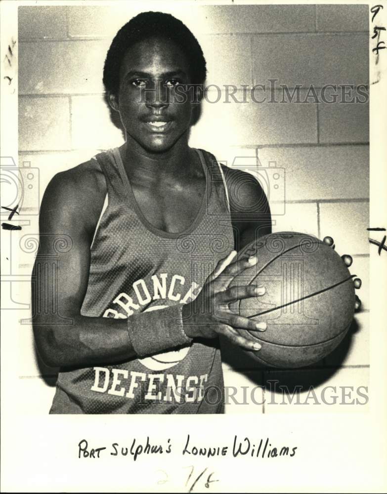 1981 Press Photo Lonnie Williams of Port Sulphur Basketball - nos33203- Historic Images