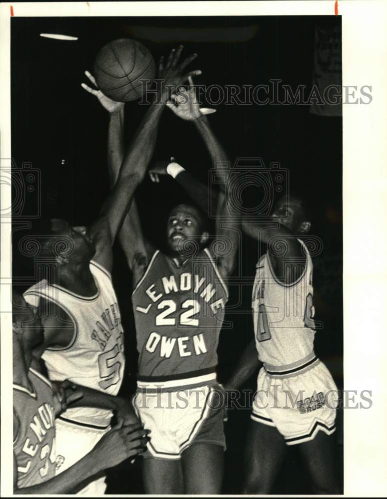 1987 Press Photo Lemoyne-Owen vs. Xavier Basketball Game - nos33222- Historic Images