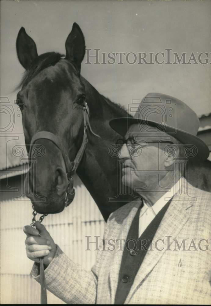 Press Photo Horse Tony Graf with Tony Graffagnino - nos33230- Historic Images